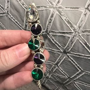 Sterling silver M&S gemstone snake ring